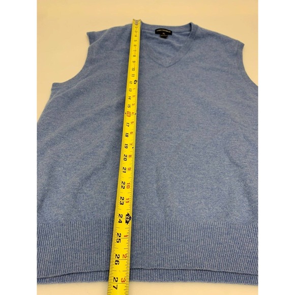 State Cashmere Men’s Classic Sleeveless Sweater Vest Blue XL Men's A40 - Picture 4 of 6
